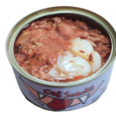 China Tuna Flavor Soft Canned Food viable for cats Cat Pet Food Canned Cats for sale