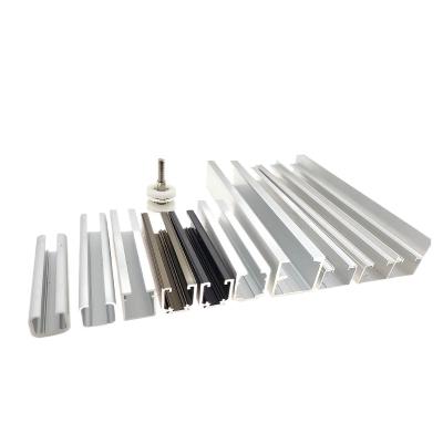 China Modern Material Aluminum Profile Sliding Door Track Roller For Wardrobe Sliding Top Track For Slim Door for sale