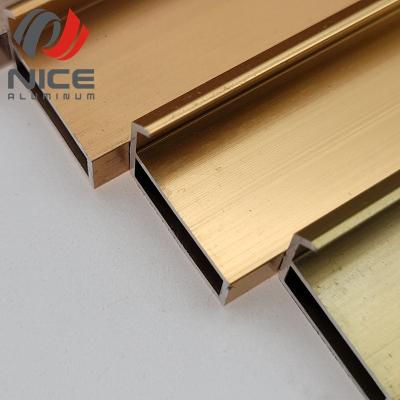 China door & Custom Aluminum Window Extrus Profile Profiles Aluminum Champagne Color For Fix Window Profile for sale