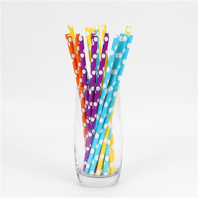 China Hot Selling Disposable Straw Manufacturer Environmentally Friendly Drinking Paper Multicolor Bulk Straws for sale