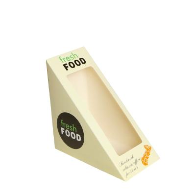 China Good Price New Product Portable Sandwich Packaging Triangle Sandwich Packaging Disposable Paper Box for sale