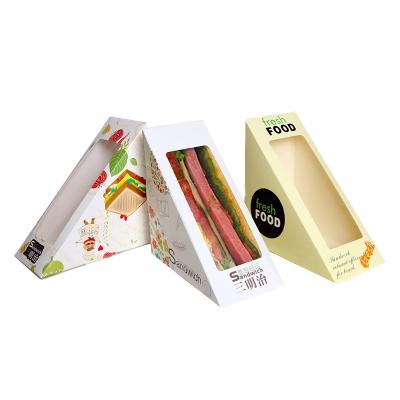 China Factory Price Offset Printing Disposable Lunch Take Out Brown Paper Boxes For Kraft Sandwich Box for sale