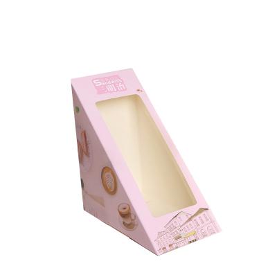 China Manufacturer Supplier Sandwiches Wrapping Plain Coated Paper Disposable With Window Sandwich Box for sale