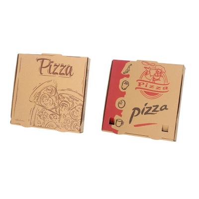 China New Arrival Recyclable Supplier Square Corrugated Kraft Paper Food Pizza Box for sale