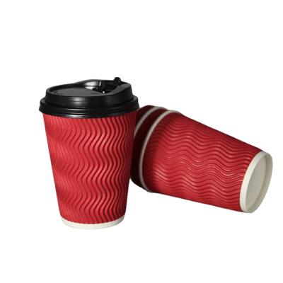 China Factory Supply Recyclable Eco - Friendly Disposable Custom Printed Coffee Mugs Corrugated Paper Cup for sale