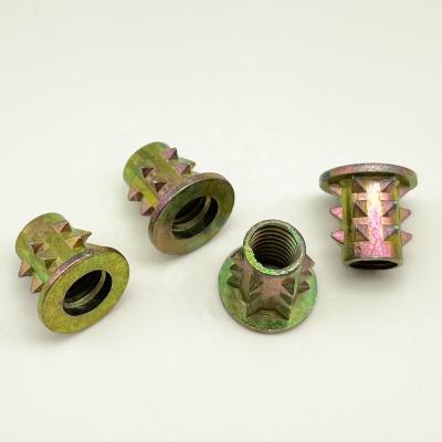 China Zinc alloy Furniture Connector Zinc Alloy Nut Threaded For Wood Insert for sale