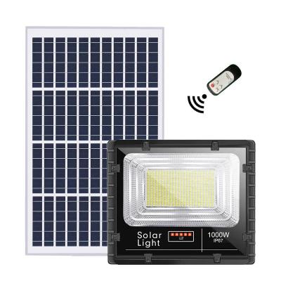 China Garden 1000W Ip65 Solar Power Lamp Outdoor Radar Detector Remote 100W Waterproof 200W 300W 500W Led Solar Flood Light for sale