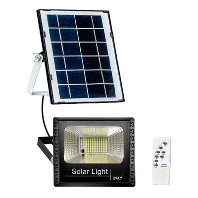 China 100 Solar Garden Flood Light Waterproof Panel Floodlights Solar Igniting Remote Control Led Solar Street Lights for sale