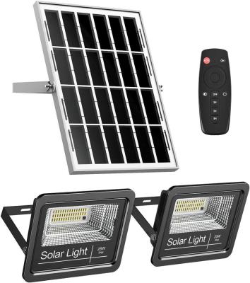 China Garden Flood Light 1000LM Dual 6000K Ip65 Outdoor Solar Bright White Waterproof Solar Power Panel Light for sale