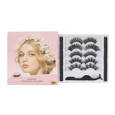 China Beautiful 2021 Popular Natural Faux Mink Products Magnetic Lashes Wholesale for sale