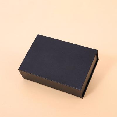 China Luxury Drawer Black Rigid Sliver Wrapping Paper Wholesale Handmade Folding Magnetic Cardboard Custom Logo Printed Gift Packaging Paper Box for sale