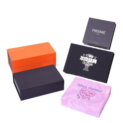 China Handmade Custom Luxury Large Black Cardboard Paper Garment Apparel Gift Packaging Box For Gift for sale