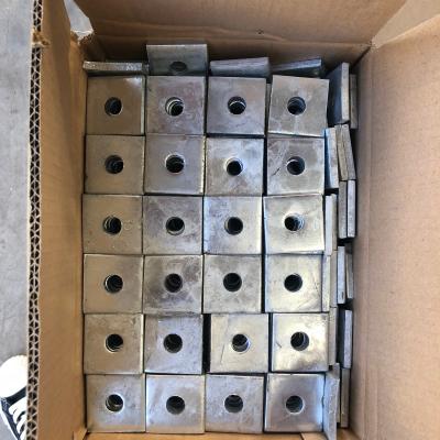 China TF100 Hot Dip Galvanized 6mm Thickness One Hole Flat Fixture For Assembling With Channel Customized for sale