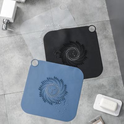 China Bathroom Kitchen Floor Drain Cover Shower Silicone Filter Strainer Decorative Toilet Hair Catcher Drain Viable Decorative Blocking Cover Anti Large for sale