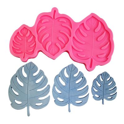 China Silicone Fondant Viable Silicone Fondant Tropical Palm Leaf Mold for Cupcake TopperJewelry Making Sugarcraft for sale