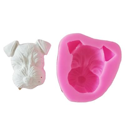 China Viable Viable Dog Head Cake Molds Silicone Bakeware Baking Decorating Tool Chocolate Mold DIY Kitchen Accessories Cake Molds for sale