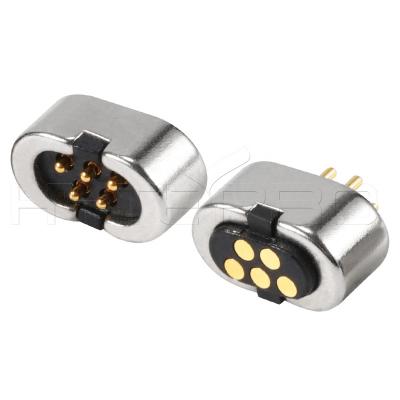 China Small Magnetic Power Connector Switch Wire Pogo 5 Pin Electric Car USB Magnetic Cable Connector for sale