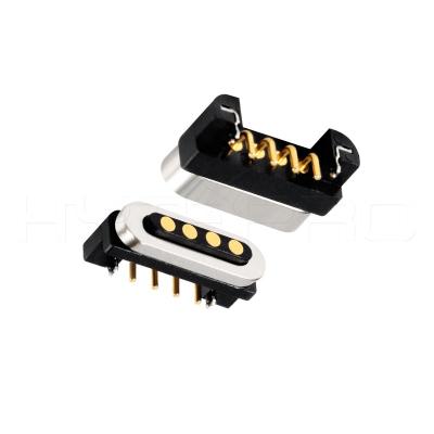 China Power & Magnetic data sync reverse pogo 4pin charger cable connector Hytepro design for sale