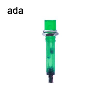 China PC 7mm A-22-1 Green Color Led Indicator Lights 12v for sale