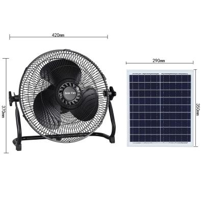 China Hotel 15W Solar Charging Electric Fan With Power Bank Function for sale