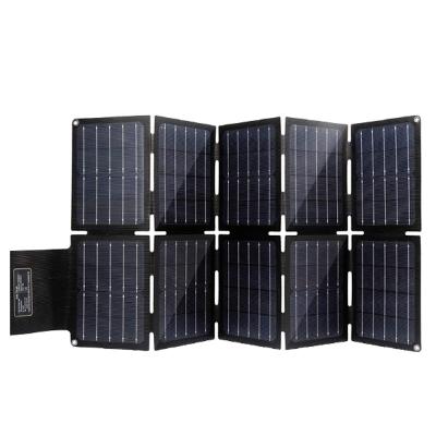 China 60W 2 USB 5V 18V DC Foldable Portable Outdoor Solar Panels Outlet System for Camping for sale