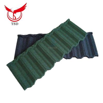 China Fireproof Colored Solid Stone Coated Steel Roofing Tile / Archaize Tile Used As Roof for sale