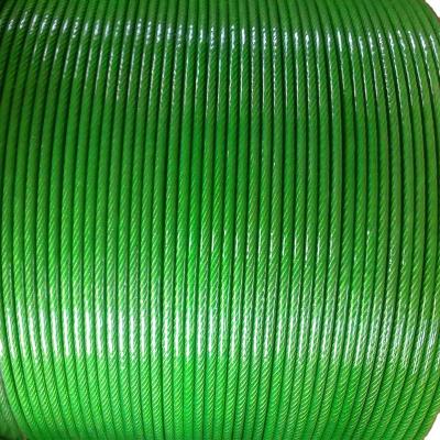 China 7x7 2mm Wire Pulling Nylon PVC PA Coated Stainless Steel Cable for sale