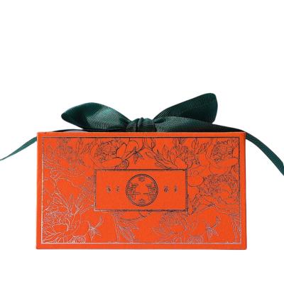 China Recyclable Wedding Candy Ribbon Bow Candy Gift Box With Magnetic Cover Cardboard Box Customized By Manufacturers for sale