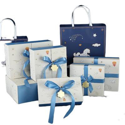 China Valentine's Day Recyclable Gift Box Trend Fashion Ribbon Bow Flap Double Manufacturer Customization for sale