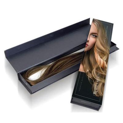 China Custom Luxury Hair Extension Wig Gift Paper Cardboard Premium Materials Reused Magnetic Logo Packaging Box for sale