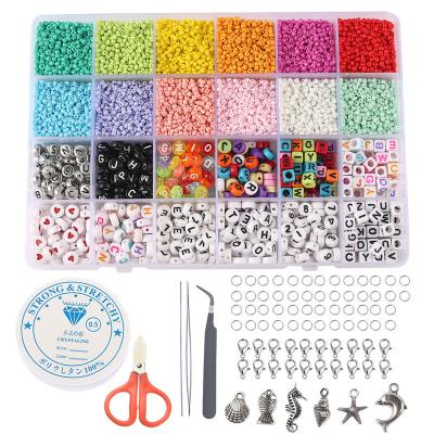 China Modern Hot Sale Small Bead Acrylic Letter Glass Beads DIY Jewelry Beading Hardware Tool For Jewelry Making for sale