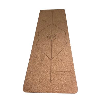 China Morden Custom Design Eco Friendly Yoga Mat Best Selection Natural Rubber 4mm Cork Yoga Mat For Sale for sale