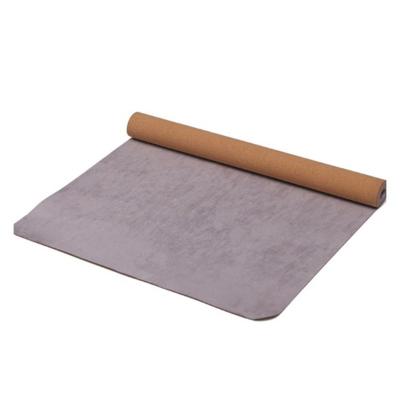 China Cork+ Strip Suede Cork Yoga Mat Towel 183*61cm/183*66cm, Portable Thin Double Sided Yoga Towel for sale