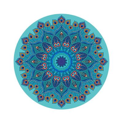 China Wholesale Hot Digital Eco-friendly Printing Meditation Mat Natural Rubber Large Mats Round Sueded Yoga Mat for sale