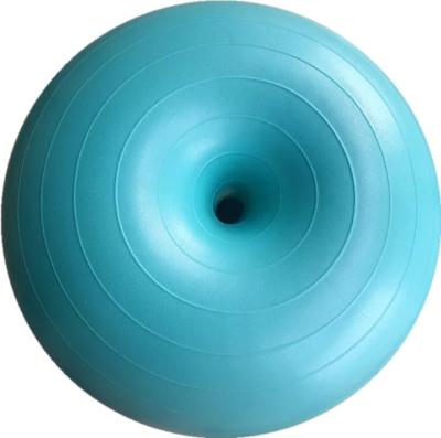 China Anti Slip Gym Fitness Balance Workout Exercise PVC Inflatable Yoga Donut Ball Burst Amazon Hot Product for sale