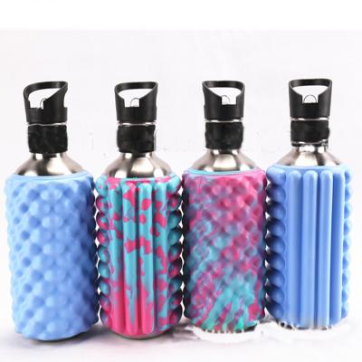 China Environmental Roller EVA Foam Massage Drink Bottles EVA Stainless Steel Water Bottle Gym China New Custom 750ml for sale