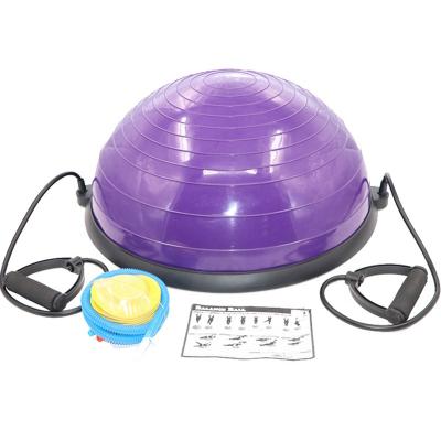 China 58cm Anti-Splinter PVC ABS Pilates Ball Half Round Dome Yoga Balance Ball Core Strength Stability Exercise Trainer for sale