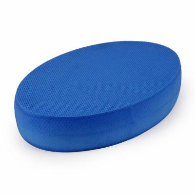 China Extra Thick Non-slip Yoga Oval Blue Oval Cushion Cushion Band Pad Yoga Oval Blue Pad Balance Design Grid Dance Balance Training Fitness Pad for sale