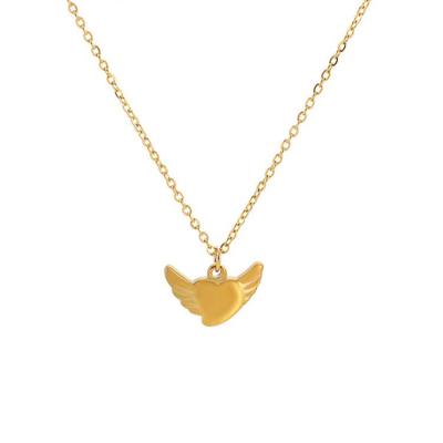 China CLASSIC Fashionable Women's Angel Necklaces 2021 Stainless Steel Chain Necklace, Gold Pendant Necklace for sale