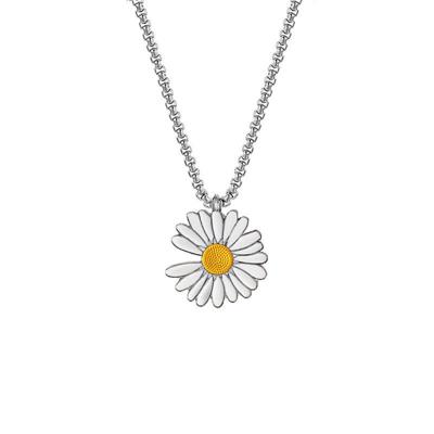 China 2022 New Design FASHIONABLE Sale Flower Men's Women's Hot Necklace Enamel Jewelry Daisy Necklace for sale