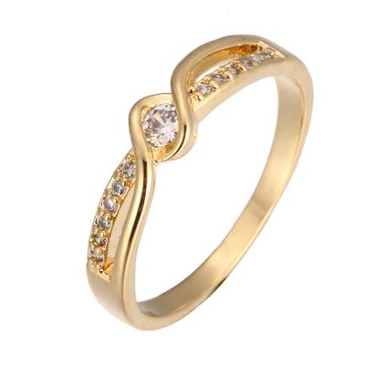 China New FASHIONABLE Luxury Custom Zircon Stones Jewelry Women Gold Ring Fashion Engagement Rings for sale