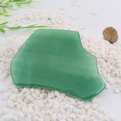 China In Gift Box Package High Quality Real Jade 2021 Natural Jade Guasha Latest Link Stone Cheapest Natural Stone Face Massage Guasha for sale