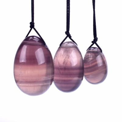 China 2021 eco-friendly pink tending natural Rose Quartz Crystal Nephrite Jade Yoni Eggs for kegel exercise for sale