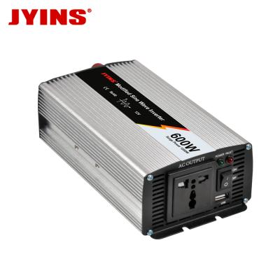 China Aluminum Alloy 600W 12V 24V 48V AC 110v 220v DC Modified Sine Wave Power Inverter for sale