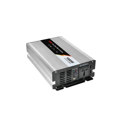 China Aluminum alloy 1000W 12v 24v 48v dc to ac 110v 220v pure sine wave car power inverter for sale