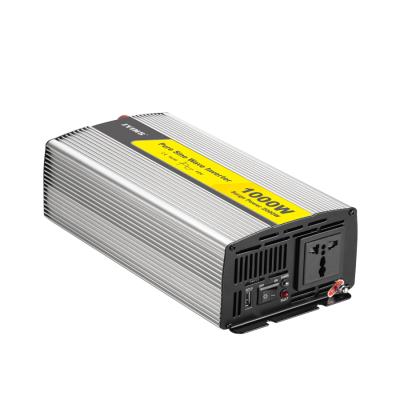 China JYINS Aluminum Alloy Factory Direct Sale 12V24V 48VDc To AC 110V 230V 1000W Pure Sine Wave Inverter for sale