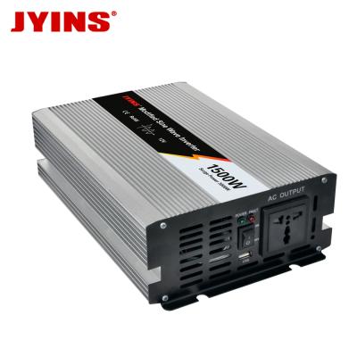 China Aluminum Alloy 1500W 12V 24V 48V AC 110v 220v DC Modified Sine Wave Power Inverter for sale