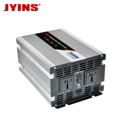 China Aluminum Alloy 2500W 12V 24V 48V AC 110v 220v DC Modified Sine Wave Power Inverter for sale