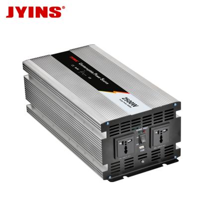 China Aluminum Alloy 12V 24V 48V DC to AC 110v 220v 2500W Pure Sine Wave Power Inverter with Charger for sale