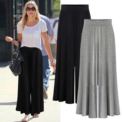 China Anti-wrinkle plus plus size women's summer dress ladies pants the new fat to increase fat loose and thin millimeter leg modal wide women pants for sale